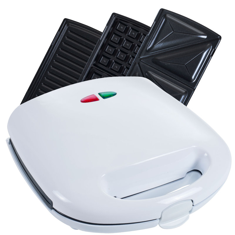 Chef Buddy 3 in 1 Sandwich Panini Press and Waffle Maker Iron & Reviews
